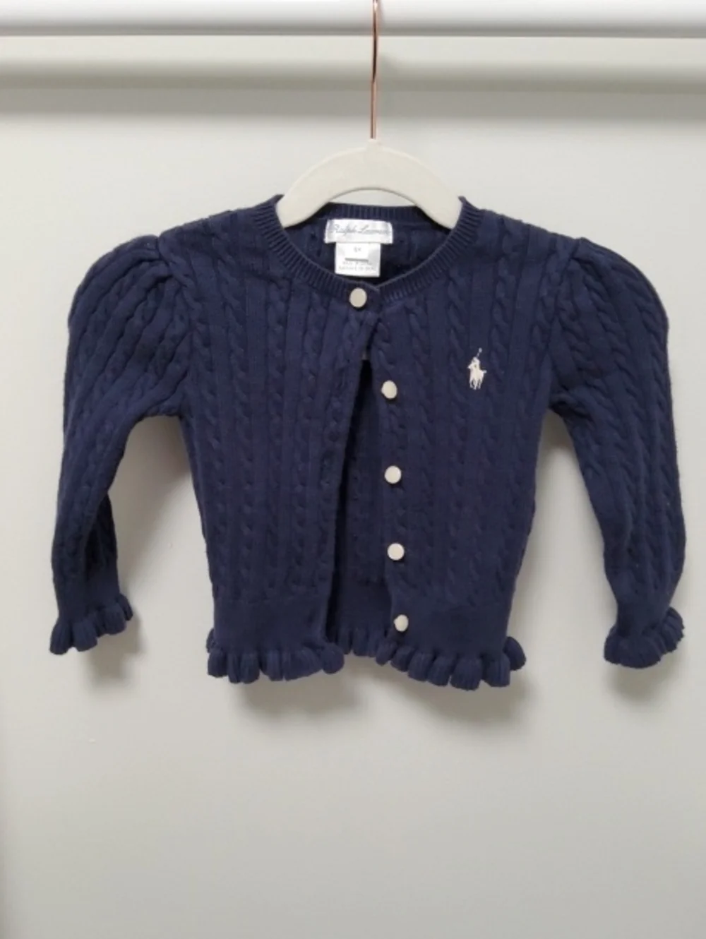 Ralph Lauren 18 Month Navy Cotton Cardigan